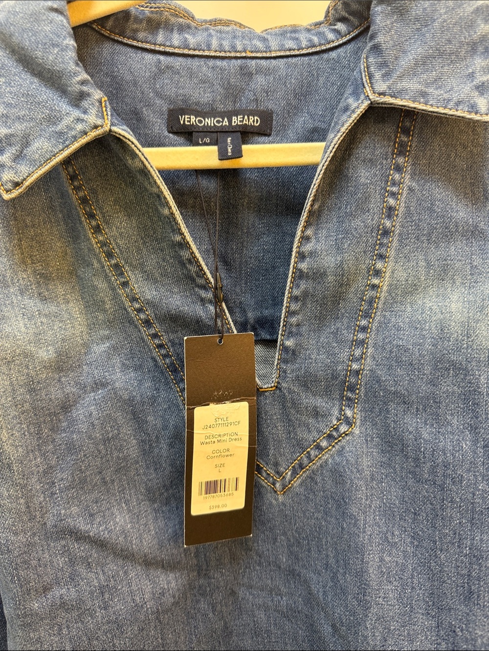 Veronica Beard denim Wasta Mini Dress - Picture 2 of 3